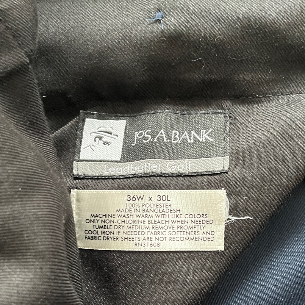 Jos A Bank Charcoal Leadbetter Golf Trousers